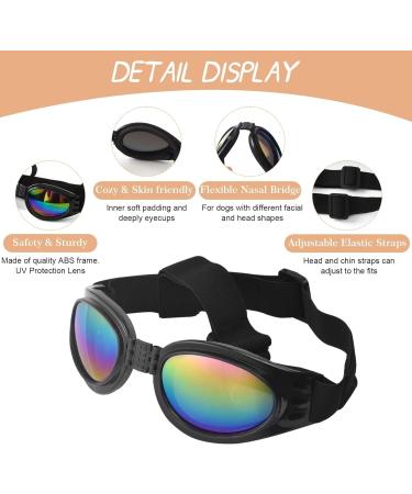 Dog Goggles Dog Sunglasses Adjustable Strap for Waterproof Windproof UV Protection Sunglasses for Dog for Go out Travel Skiing Swim (Black) - Buy Online on SooperMarket.com