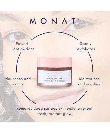 Buy MONAT Berry Refined Scrub - Exfoliating Mask with AHAs & Cranberry Seeds | Perfect Skin Brightening | 87ml - Buy Online on SooperMarket.com