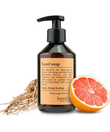 Jean & Len Hand Soap Fruity Scented of Blood Orange and Woody Vetiver 250 ml