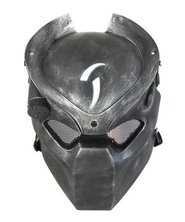 ATAIRSOFT Tactical Protective Paintball Airsoft Metal Mesh Alien and Predator CS Field Infrared Lamp Full Face Mask SB