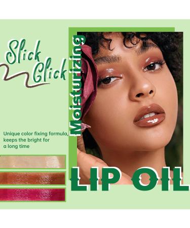 Moisturizing Solid Lip Gloss & Jelly Lipstick Set | 3 Color Lip Oil Slick & Click Plumper with Dark Brown Lip Liner - Non-Sticky Tinted Balm Gift Set for Women | International Shipping - Buy Online on SooperMarket.com
