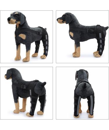 Pet Knee Joint Wrap Reflective Soft Material Inflammation Reduction Stable Dog Hind Leg Support Brace for Knee Dislocation L - Buy Online on SooperMarket.com