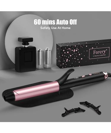 Long Barrel Curling Iron 1.25 Inch | Ceramic Curling Iron with Argan Oil & Keratin for Thin Hair | 11 Adjustable Temp & Clips Included - Buy Online on SooperMarket.com