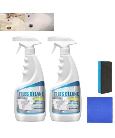 Tile Grout Cleaner Sprayer 100ml Powerful Grout Cleaner for Tile Floors Tile Grout Cleaner and Whitener Ceramic Tile Marble Cleaning Liquid Multipurpose Kitchen Bathroom Cleaner (2pcs)