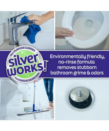Multipurpose Bathroom Cleaner Spray - Silver Ions Odor Eliminator for Kitchen & Bathroom - Removes Grime Grease & Urine - 16.9oz - Buy Online on SooperMarket.com