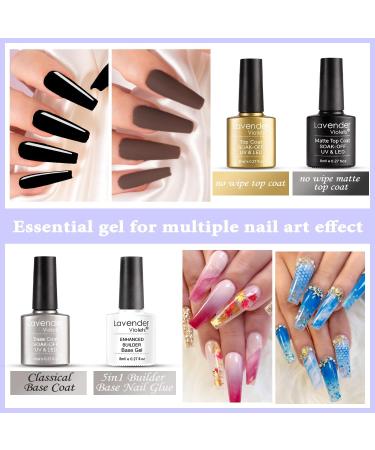 Lavender Violets 42-Piece Gel Nail Polish Set with Top Coats - Fall/Winter UV LED Gel Shades C958 - Buy Online on SooperMarket.com