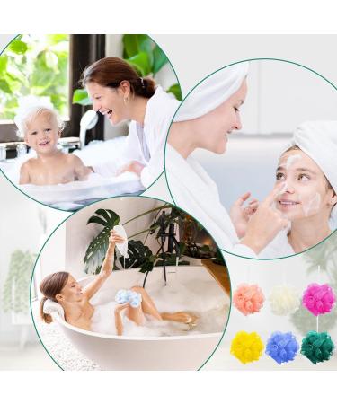 100 Pcs Bath Sponge Shower Loofahs Bulk Exfoliating Body Scrubber Pack - Assorted Colors - Bathing Accessories for Kids, Women, Men - Mesh Balls Travel Cleaning Wash Puff - Buy Online on SooperMarket.com