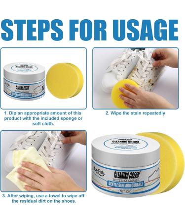 White Shoe Cleaning Cream 2023 New Multi-Functional Cleaning And Stain Removal Cream Multi-Functional Cleaning And Stain Removal Cream No Need To Wash (2PC) - Buy Online on SooperMarket.com