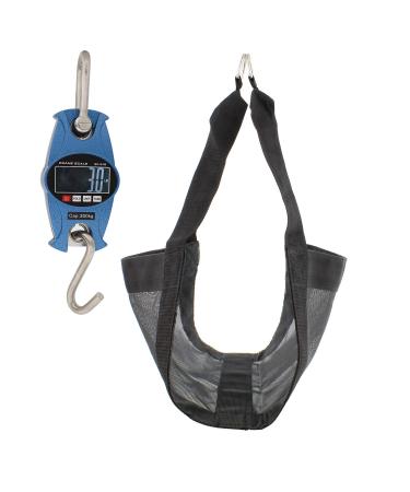 Rural365 Digital Hanging Scale Blue Calf Scale & Calf Sling for Weighing 660 lb Mini Crane Scale & Livestock Sling