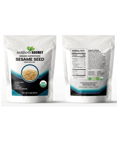Certified Organic Mayan's Secret Hulled Sesame Seeds - 2 Lbs | Gluten Free, Raw, Keto Friendly - Buy Online on SooperMarket.com