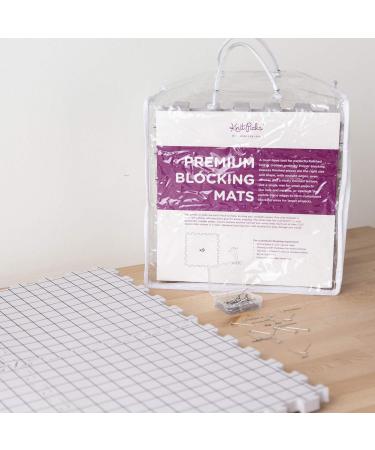 Knit Picks Premium Blocking Mats - Pack of 9 | Extra Thick Boards with Grids, T-Pins & Bag - Buy Online on SooperMarket.com