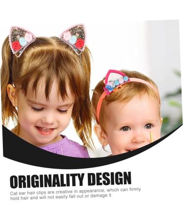 Vaguelly 4 Pairs Cat Ears Hair Barrette Hair Clips Animals Ears Hair Barrette Hair Accessories Girl Headdress Cat Ears Cat Ears Hairpins Cat Ears Hairpins - Buy Online on SooperMarket.com
