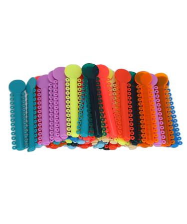 40 orthodontic ligature straps multicolored orthodontic elastomeric O-rings made of plastic rubber bands for dental orthodontics