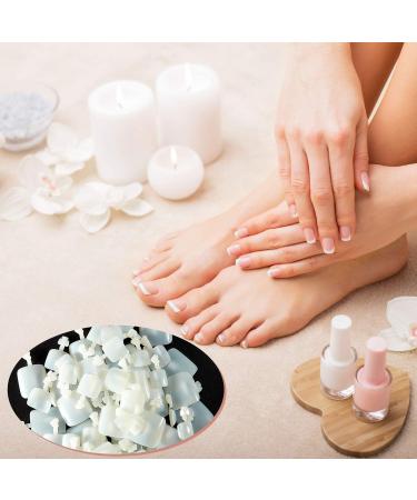 1200 Full Cover White Acrylic False Press-On Toenails - Natural Color, 12 Sizes - for Women & Girls - Buy Online on SooperMarket.com
