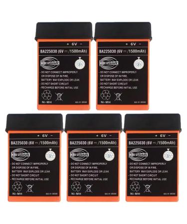 WELLVEUS 5 Pack BA225030 Battery for HBC Radiomatic Ba225030 6V 1500mAh