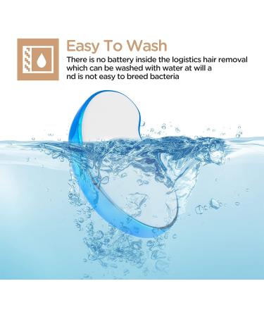 Crystal Hair Eraser - Painless Exfoliation and Hair Removal Tool - Portable and Reusable - Blue - Buy Online on SooperMarket.com