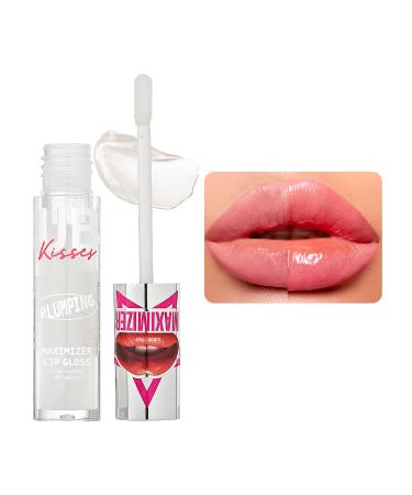 Ruby Kisses Plumping Lip Gloss   Hydrating  Volumizes  High-Shine  Cruelty-Free Lip Plumper  Smoothing  Instinct Lip Maximizer  4 Colors  0.15 FL oz. (CLEAR)