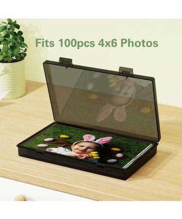 Zarler 4x6 Photo Storage Box | 18 Inner Seed Organizer Cases | Handle & Sticker Labels | Black - Buy Online on SooperMarket.com