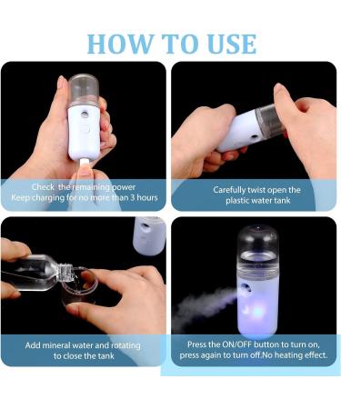 Nano Sprayer - Nano Mister Spray 25ml Nano Moisturizing Mist Sprayer for Face Skin (2 Colors) (Color : White) - Buy Online on SooperMarket.com