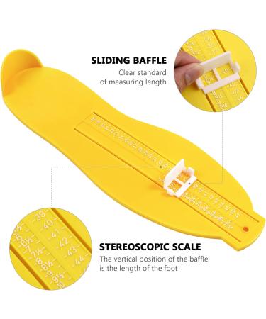Healifty Shoe Sizer Measuring Device for Adults and Kids - Yellow Foot Measurement Gauge - Buy Online on SooperMarket.com