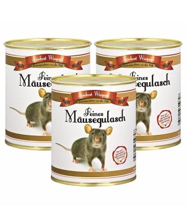 4you design 3-er Set mouse goulash Fine from the can-gift idea on April 1st for men women & children-white mice foam rubber candy in original delicat dose-3x 175g 3-er mouse goulash 175 g (3 Pack)