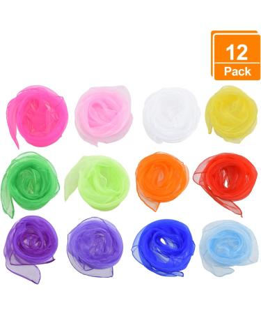 Linkbro Scarves 12 Pack - Premium Juggling & Sensory Tools 60x60cm Dancing Scarves for Kids & Adults - Buy Online on SooperMarket.com