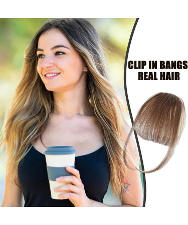 Lesunbak Clip in Bangs Real Hair French Bangs Clip on Fake Bangs Fringe Natural Color Fringe Hairpieces Stylish Neat Bangs Hair Extension for Girls Women brown - Buy Online on SooperMarket.com