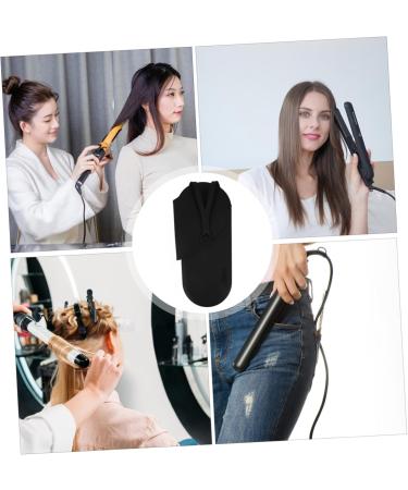 WOONEKY Curling Iron Storage Bag Hotel Storage Bag Storage Pouch Curling Iron Holder Curling Iron Bag Hair Straightener Holder Curling Iron Silicone Holder Hair Iron Silicone Bag 29.50X13.50X2.00CM Black - Buy Online on SooperMarket.com