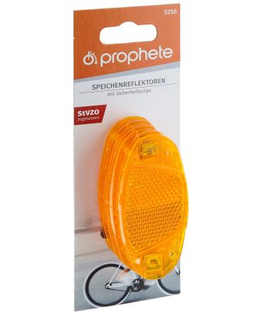Prophet spoke reflectors for the bike for good visibility in the dark cat eyes with safety clips 4 pieces orange