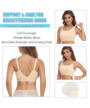 Hands-Free Pumping Bra - Adjustable Medium Beige Nursing Bra for Breast Pumping - Buy Online on SooperMarket.com