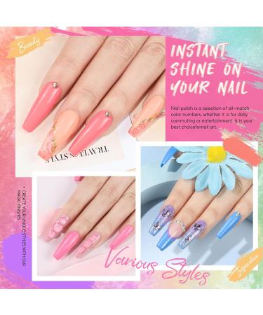 PECECOLOR GELNEAGE SET - 10 Colors UV Nail Polish with 36W UV Lamp | Complete Gel Nail Starter Set for Beginners - Base & Top Coat Included - Buy Online on SooperMarket.com