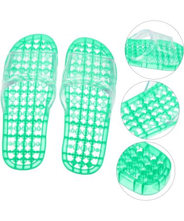 MAGICLULU 2 Pairs Slippers Quick Drying Shower Slippers Green Home Indoor Slippers Non Dorm Shoes Gym Foot Spa Soak Tub Shower Footware Massaging Travel Pvc Household Plastic Barrel 23x9cm 6x2pcs Greenx2pcs - Buy Online on SooperMarket.com
