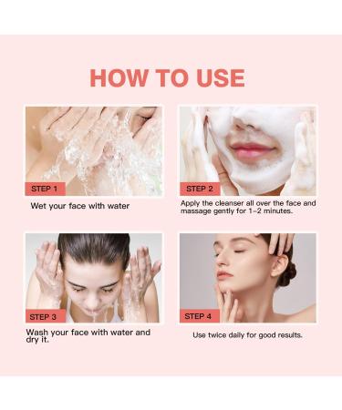 Glutathione Face Cleanser - Glutathione Face Wash With Aloe & Vitamin C Hydrating Facial Cleanser Gentle Cleanse Cleaning Pores Moisturising Cleanser For Dry Skin Acne Prone & Sensitive Skin - Buy Online on SooperMarket.com