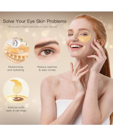 Under Eye Patches - 24K Gold 60PCS | Reduce Dark Circles Puffiness & Fine Lines | Collagen Skin Care - Buy Online on SooperMarket.com