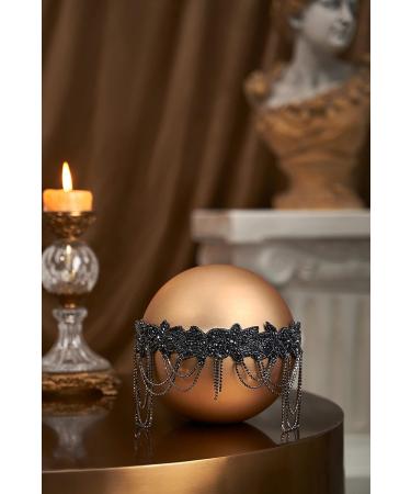 BABEYOND 1920s Flapper Chain Headband for Women in Black - Great Gatsby Style - Buy Online on SooperMarket.com