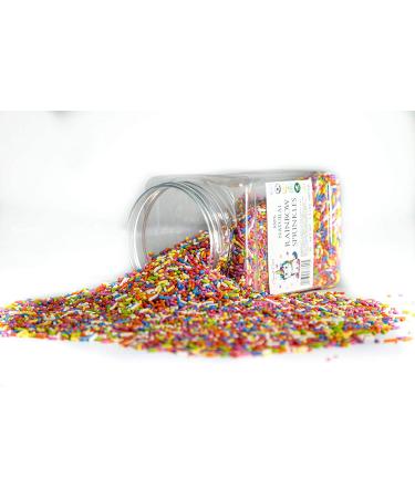 Natural Rainbow Sprinkles - Dairy, Nut, Gluten, Soy Free | Vegan & Kosher | 1.5 lbs Cupcake & Cake Topper | Resealable Container - Buy Online on SooperMarket.com