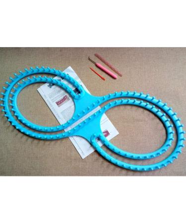 WAYION 55 Afghan Serenity Loom Knitting Board Weave Kit - Step by Step Instructions - Ideal for Experienced Knitters - Blue/Pink - Buy Online on SooperMarket.com