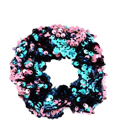 axy hair tie with sequins elastic glitter ponytail holder ponytail holder hair tie hair piece hair band for girls and women (colorful)