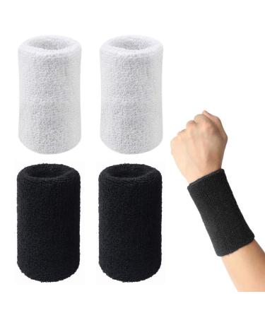 Niuhong 4 pcs stretchy bracelet welding tapes movement welding welding band wrist bands cotton wall bands sweat breathable good flexibility gently comfortable running fitness equipment ball games