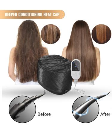 Home Use Hair Steamer for Natural Hair - 10-Level Heat Cap for Deep Conditioning | 3 Timer Settings - Ideal for Black Women, Deep Conditioner & Hot Oil Treatment - Buy Online on SooperMarket.com