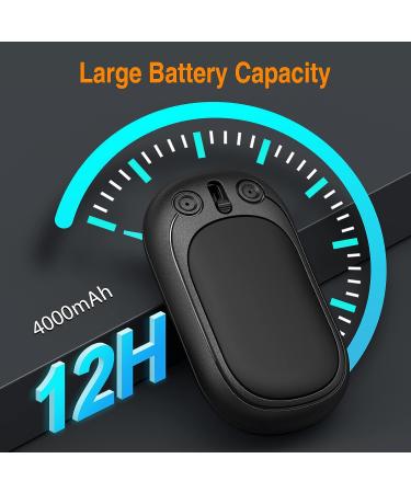 BESKAR Rechargeable Hand Warmer 2 Pack - USB Electric Pocket Heater & Powerbank for Outdoor, Golf, Raynauds - Double-Sided Heating, Quick Charge - Black - Buy Online on SooperMarket.com