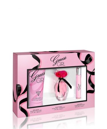 Guess Girl 3 Pc Gift Set 3.4oz EDT Spray 0.5oz EDT Spray 6.7oz Body Lotion GIFTSET 3 Piece Set