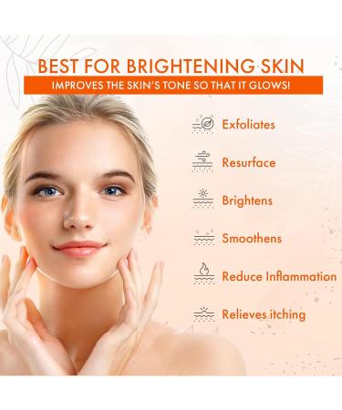 Carrot Face Wash - Natural Skin Brightening Soap for Acne Spots & Even Tone - Made in USA - Buy Online on SooperMarket.com