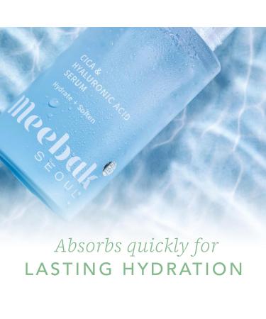Meebak Cica & Hyaluronic Acid Serum with Vitamin C | Hydrating Korean Skincare for Glass Skin | Deep Moisture for Sensitive & Oily Skin - 1.01 fl oz - Buy Online on SooperMarket.com