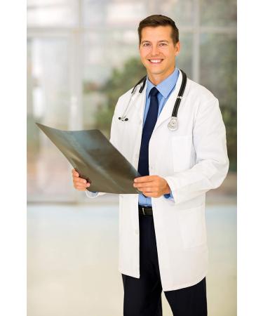 Figura Elevar Deals Men's Professional Lab Coat - 40 Inch Kick Pleat Doctor Coat (X-Large) - Buy Online on SooperMarket.com