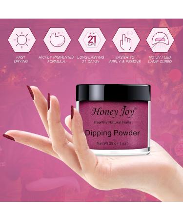 Honey Joy Dark Purple Nail Dip Dipping Powder 1oz (HJ-ND064B-WD17) | Acrylic Color Pigment - Buy Online on SooperMarket.com