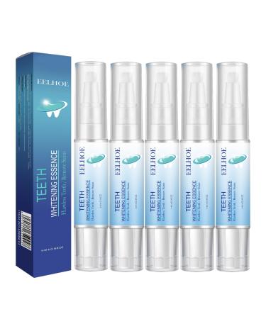 Frosty Neptune Teeth Whitening Essence Teeth Whitening Essence Pen Teeth Stain Remover to Whiten Teeth Fast and Effective Removal Intensive Tooth Stain Removal (4ml x 5pc) 0.8 ml (Pack of 5)
