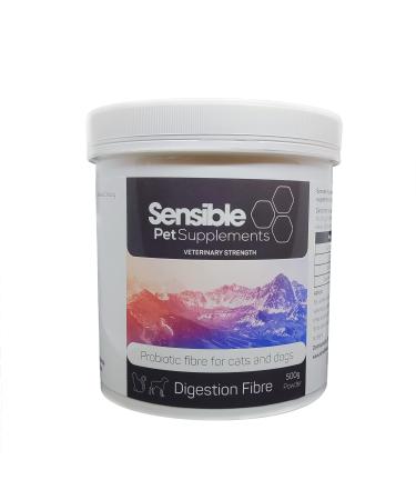 Sensible Pet Supplements 'Digestion Fibre' | Daily probiotic fibre supplement for dogs and cats. Supporting normal digestive function. | 500g Powder