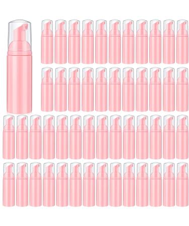 70 Pcs 2 oz Plastic Foam Soap Dispensers Refillable Soap Bottles with Pump Mini Cleaning Foam Pump Bottle Empty Foam Dispenser for Refillable Travel Hand Soap Shampoo Foaming Cosmetics (Pink)