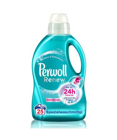 Perwoll Renew Refresh liquid detergent (25 washes) hygiene detergent for white and colored laundry with odor-neutralizing formula for intensive fresh 25 ml (1 Pack)